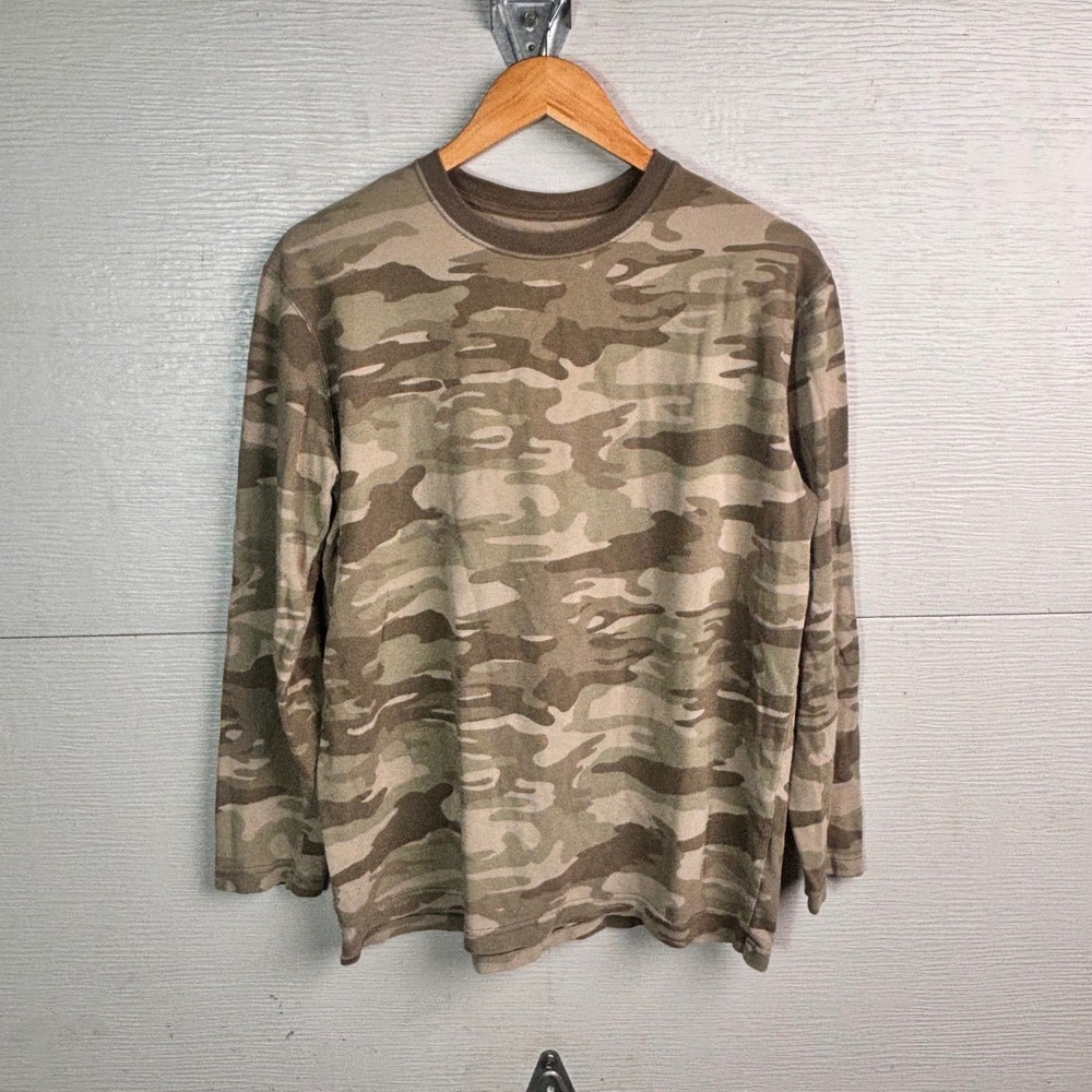 Cherokee Camo Long Sleeve Shirt Medium 14/16 Woodland Grunge Hunting
